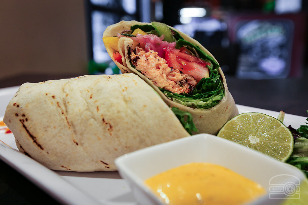 Jerk Salmon Wrap Jerk Seared Salmon, Grilled Pineapple, … Flickr