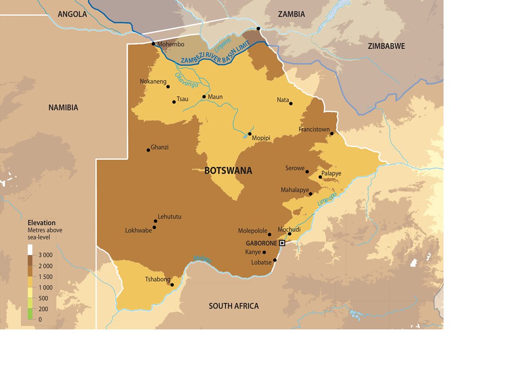 Map of Botswana GRIDArendal