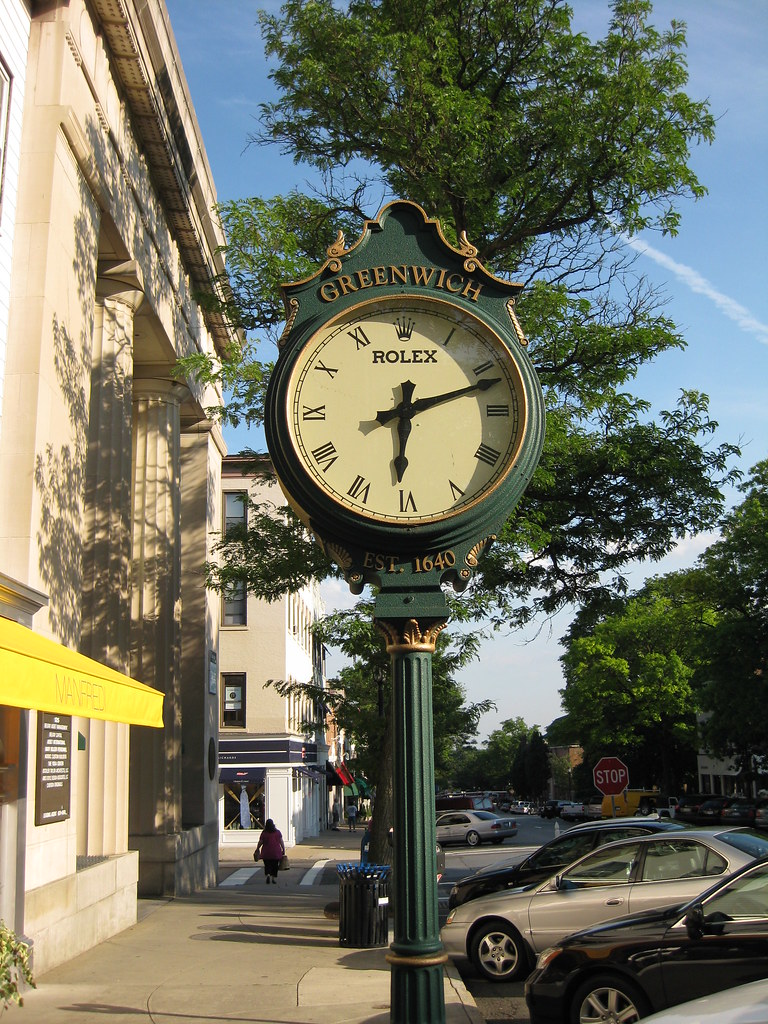 IMG_0001 City clock, Greenwich, CT Scott Wilson Flickr