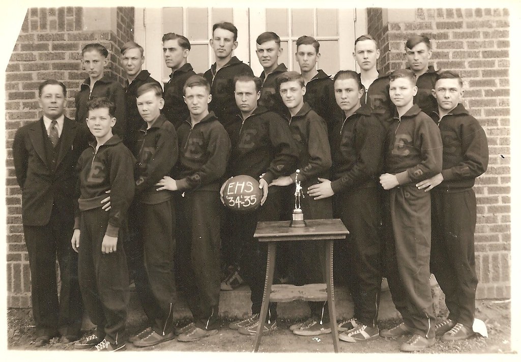 Edgerton High School Basketball team 19341935 Edgerton Ka