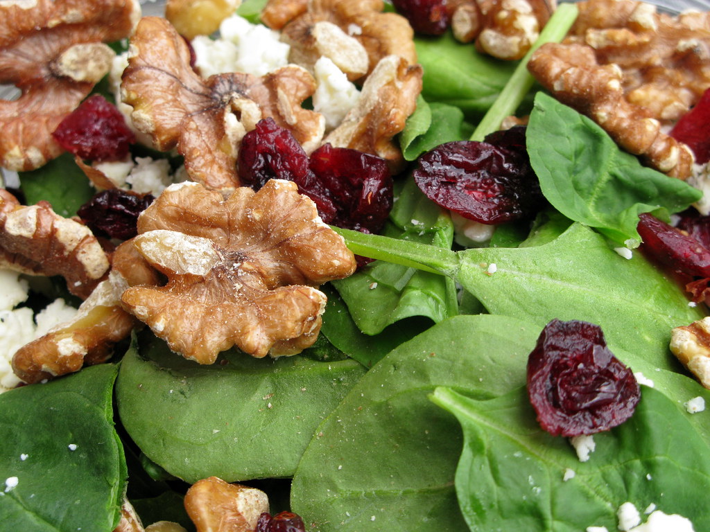 Spinach, Walnut, Goat Cheese and Cranberry Salad Oxford Sp… Flickr