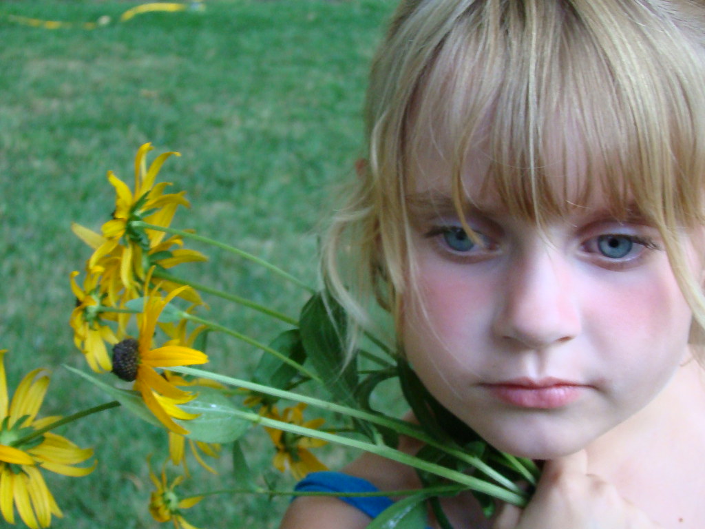 Picking Posies Picking flowers in the garden. Jen Flickr