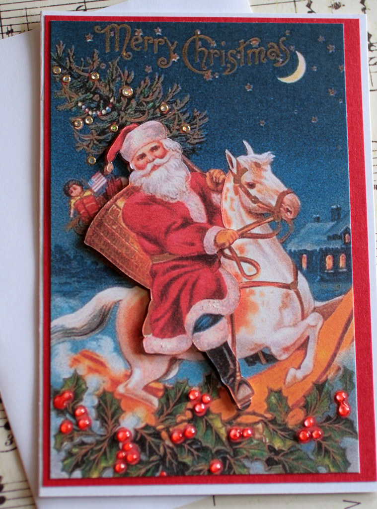 OldFashioned Santa Christmas Card Judy Flickr