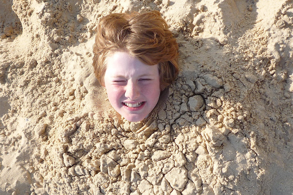 Head in the sand In the style of Arnulf Rainer (ish) (not)… David