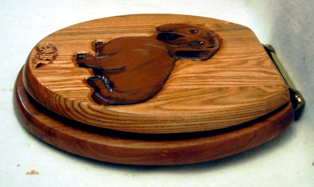 dachshund carved wood toilet seat see This seat and more a… Flickr