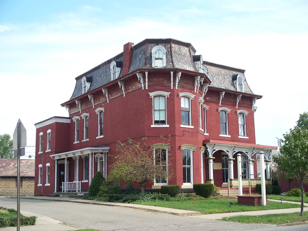 OH Dover House Attractive red Second Empire house in Dov… Ken