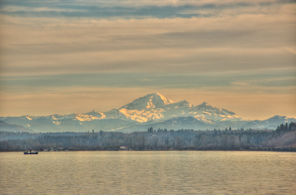 Mt. Baker from the Fraser River HDR Taken from the Albion … Flickr