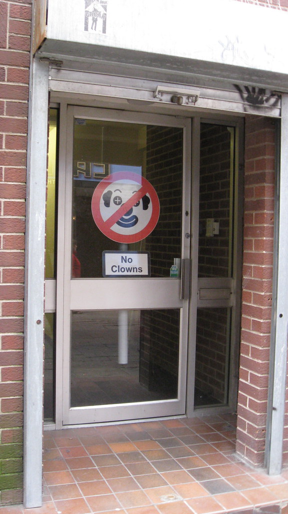 No Clowns sign eastriver39 Flickr