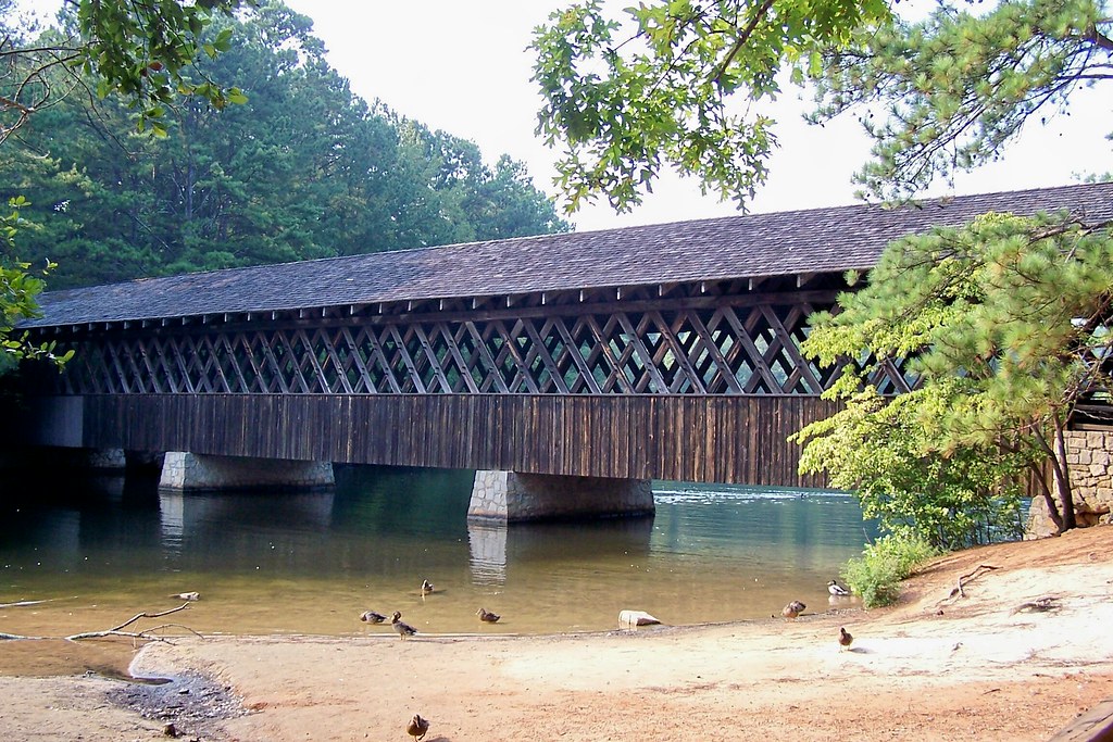 Stone Mountain Covered Bridge Stone Mountain Park, Stone M… Flickr