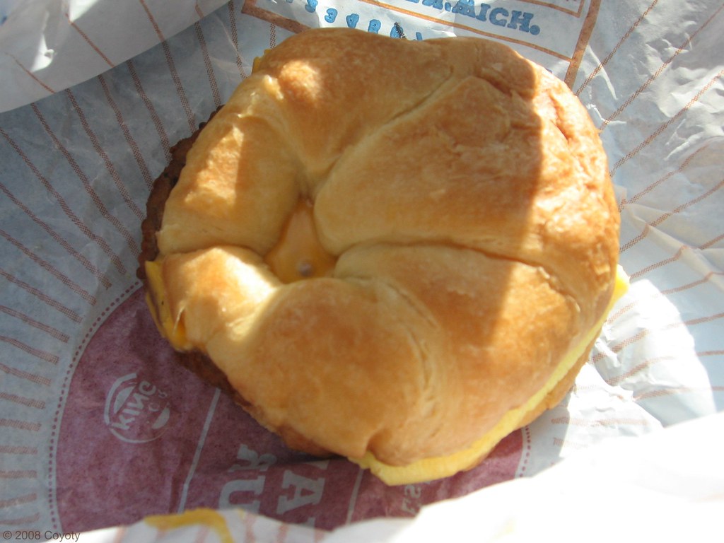 Burger King sausage egg and cheese croissant. From Burger … Flickr