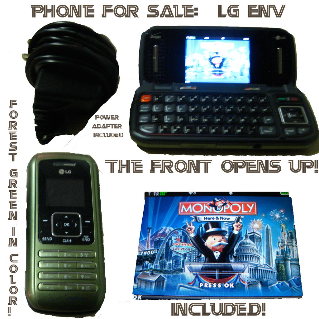 Forest green LG EnV cell phone 11, used, includes charger… Flickr