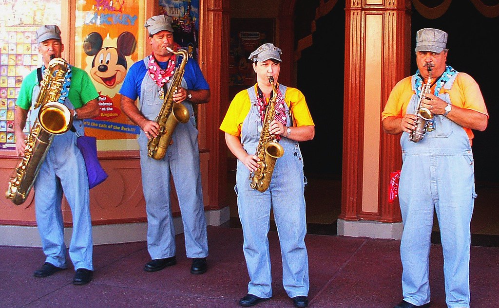 Toontown Tuners Main Street Saxophone quartet Brian Martsolf Flickr
