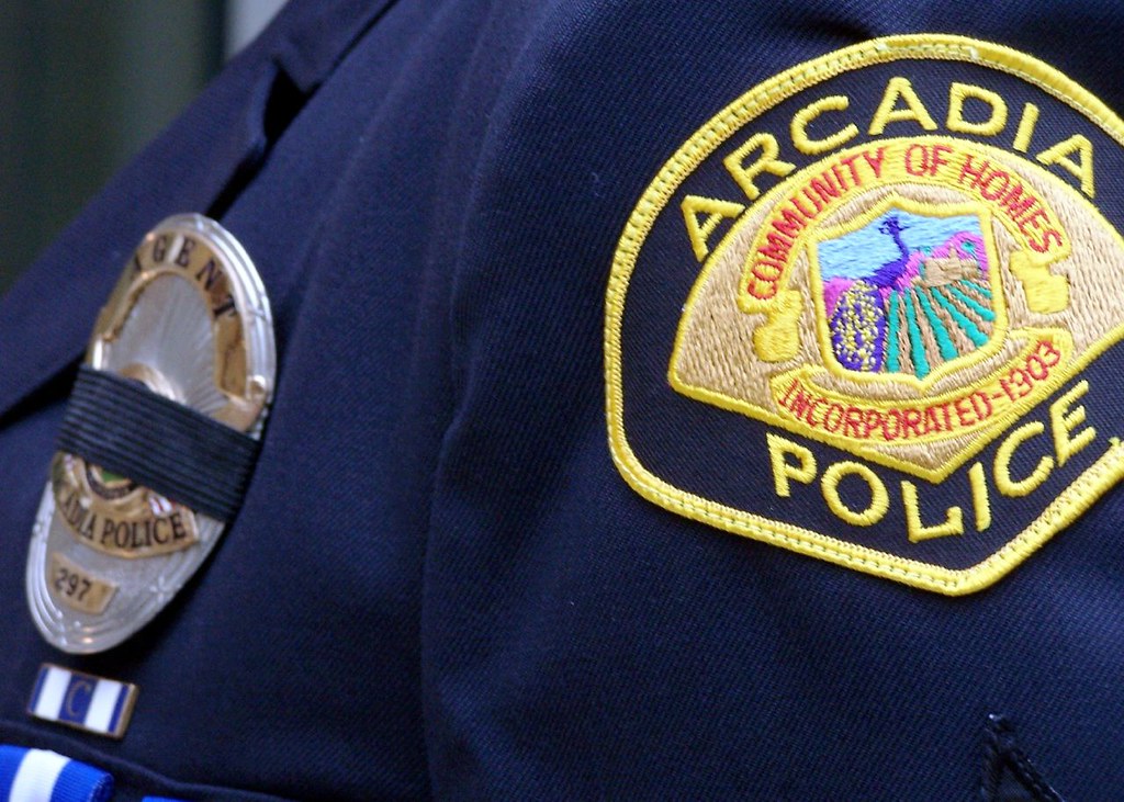 Arcadia PD Patch, Mourning band and badge Q376 Flickr