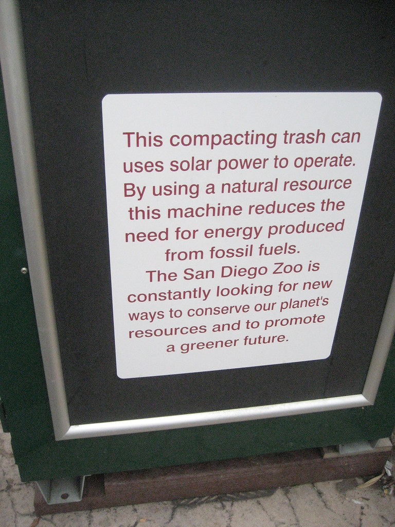 Green Trash Cans Super Cool Eco Trash Can at San Diego zoo