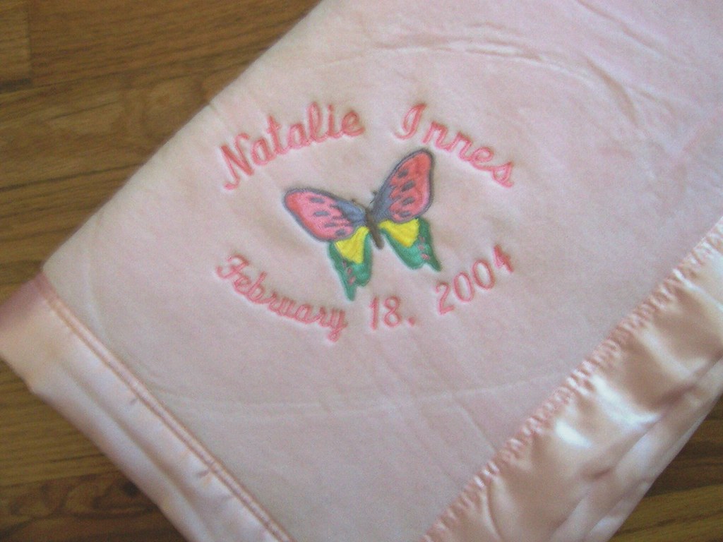 Pink Cotton Butterfly Baby Blanket The butterfly design on… Flickr