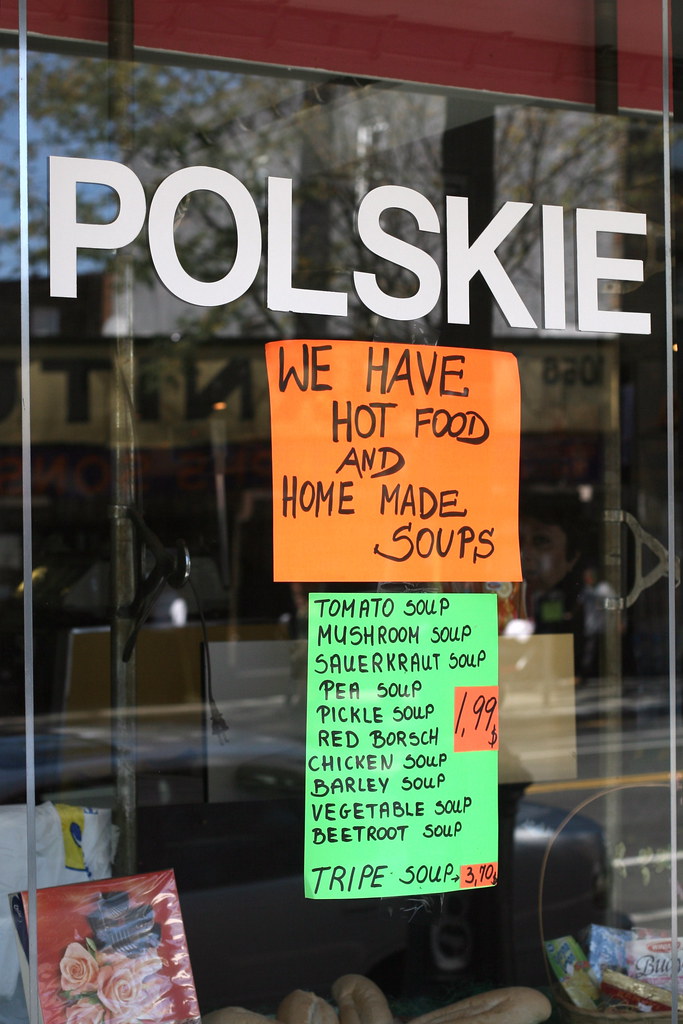 Soup menu at Polish Meat Market, Greenpoint, Brooklyn Flickr