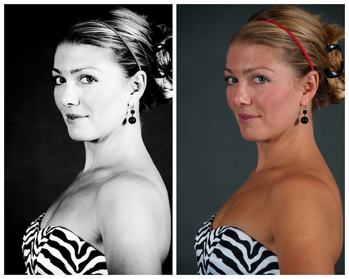 Color vs B&W comparison Proof that, studio lighting or no,… Flickr