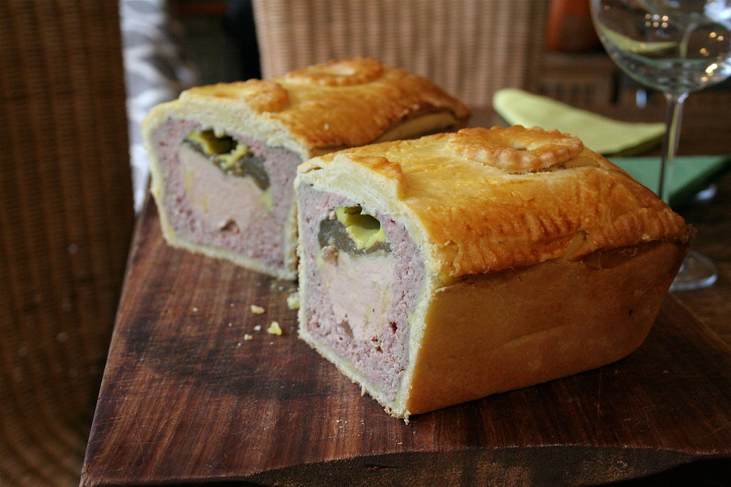 Pigeon and foie gras terrine en croute with a game bird ge… Flickr