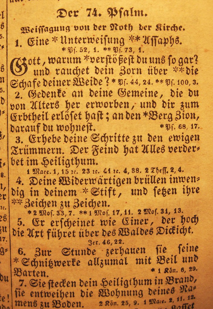 74th Psalm. Oh, brother. John Flickr