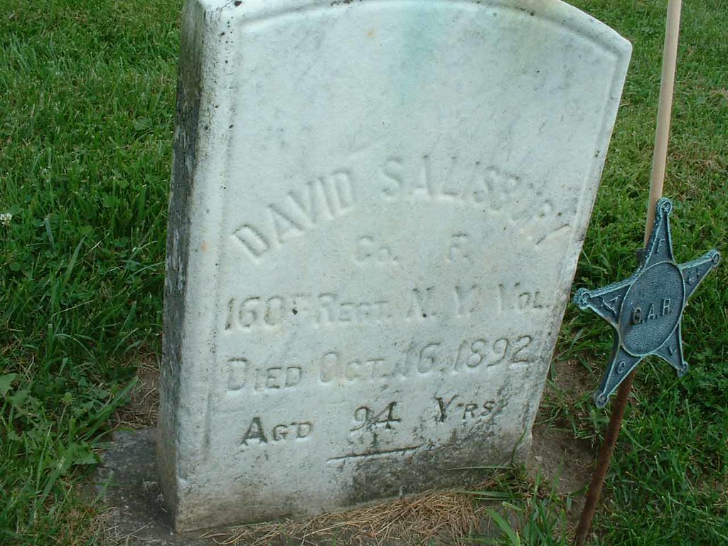 Grave of David Salisbury (1799, Ballston Spa, NY 1892, A… Flickr
