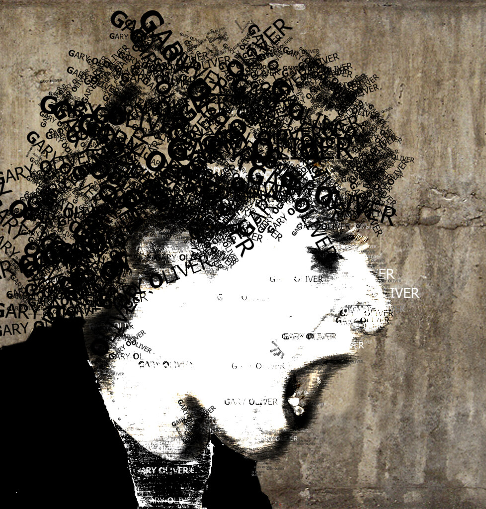 Gary Oliver A self portrait drawn entirely in my name Gary Oliver