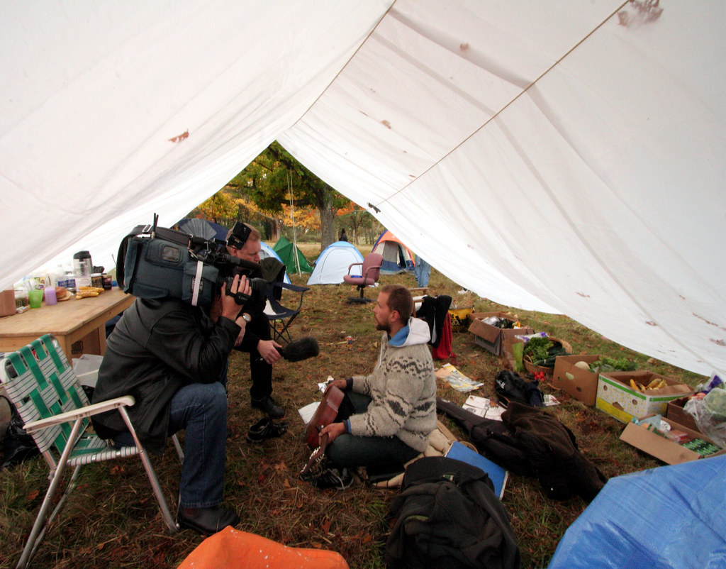 Tent City, Victoria, BC There were more media present than… Flickr