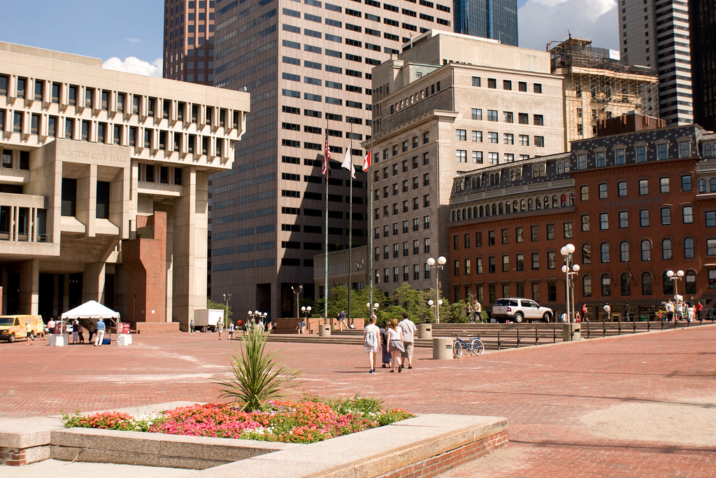 City Hall Plaza A sunny shot of city hall plaza in Boston