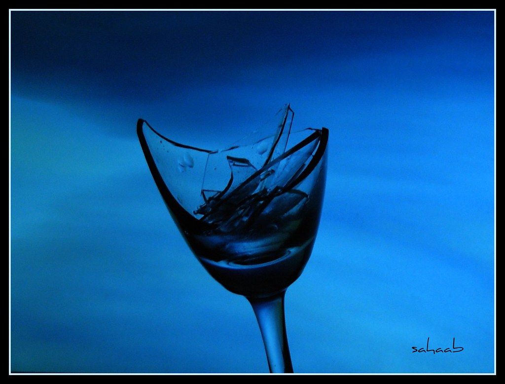 Broken wine glass Making most of a dropped peg ) note ex… Flickr