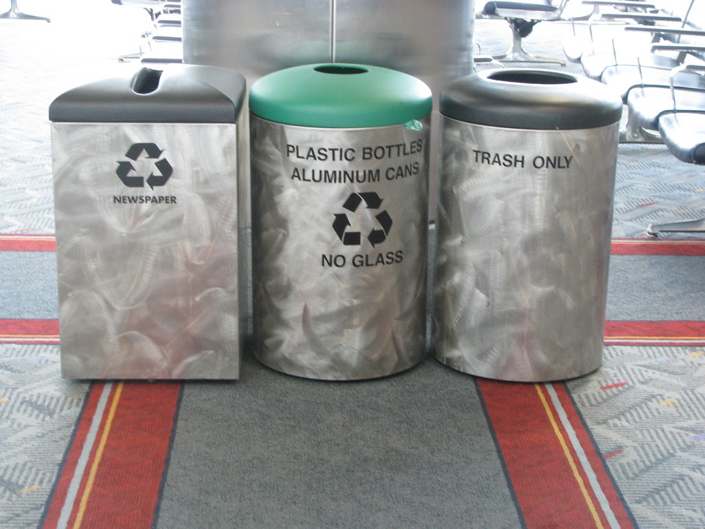 recycle bins Denver Airport Arnie Lee Flickr