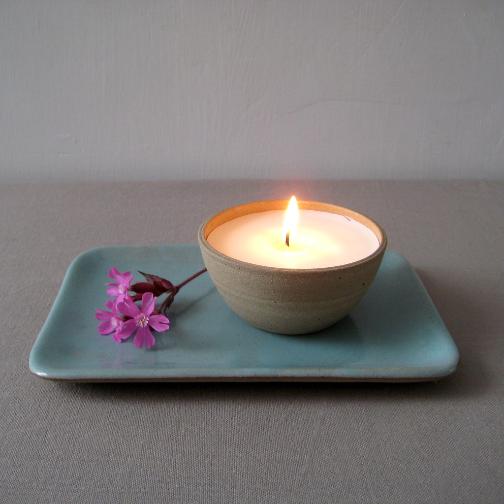 Candle Bowls Hand thrown stoneware bowl with soy candle wa… Jude