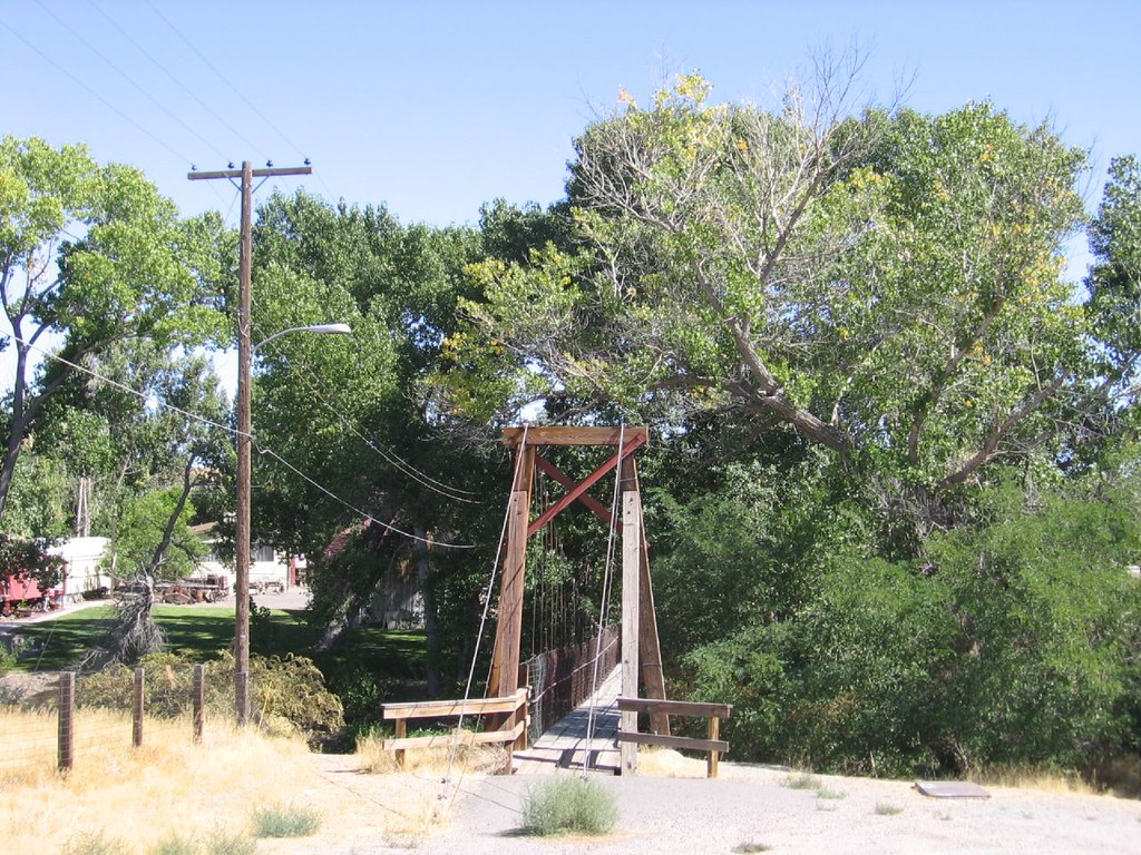 Wadsworth, Nevada Suspension Bridge across the Truckee Riv