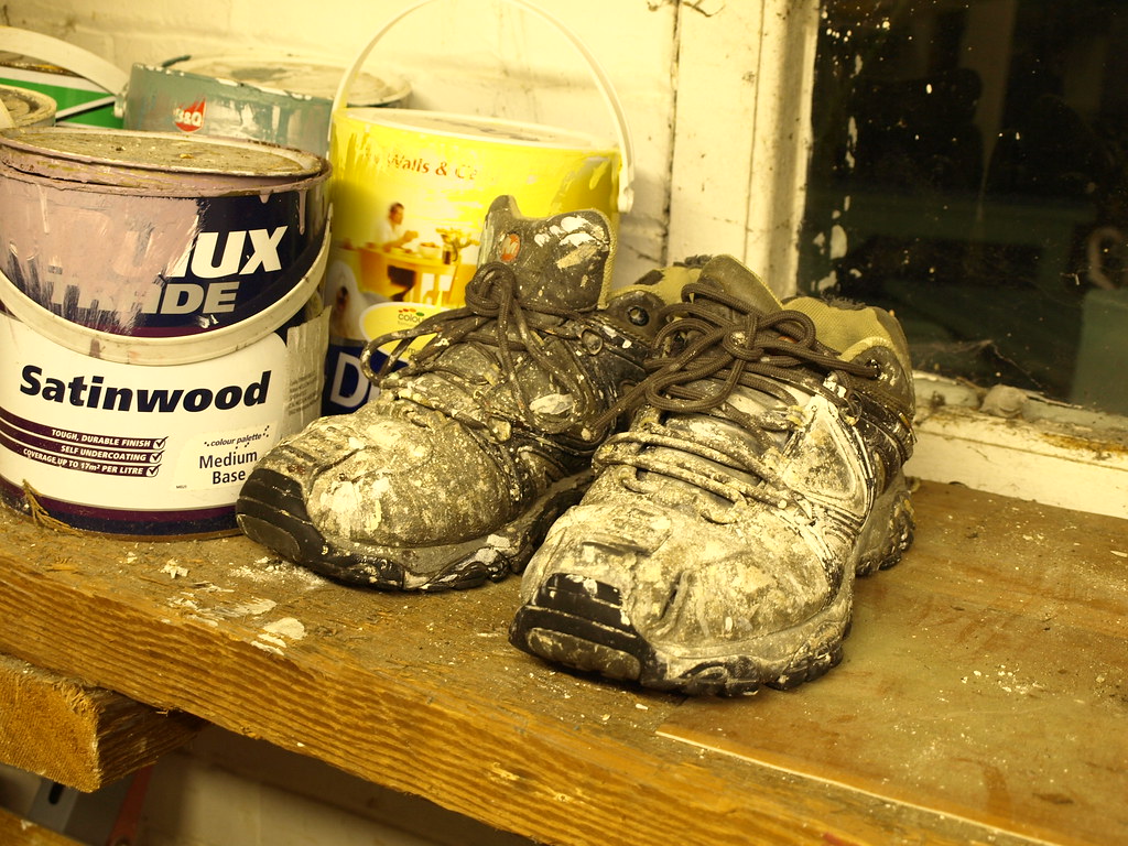 painters shoes taken for seven days of shooting worn and w… Flickr
