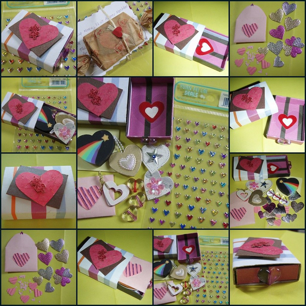 32ct Hearts Matchbox Mosaic look hearts matchbox ) i'm gl… Flickr
