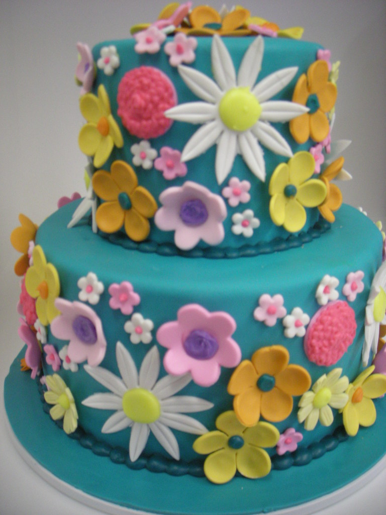 Flowers Galore birthday cake (626) www.asweetdesign.info Flickr