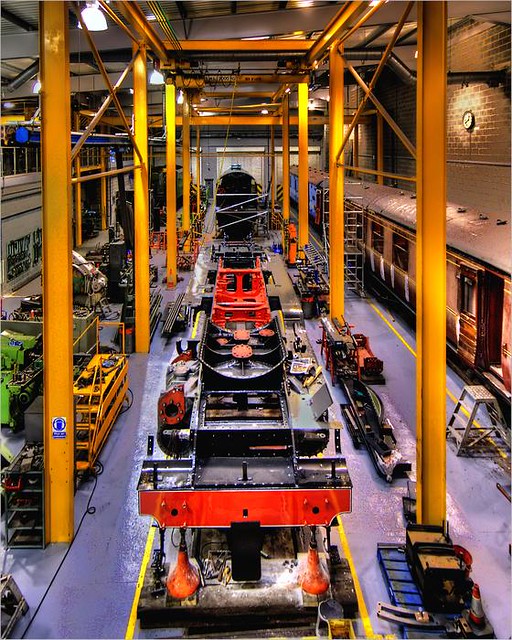 Flying Scotsman Under repair at the National Railway Museu… Flickr