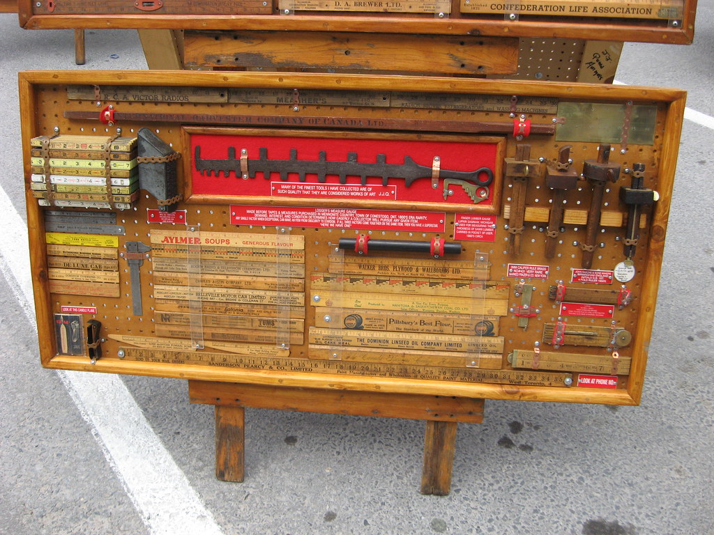 IMG_3828 Antique tool collector and his display. Bizarrely… Flickr
