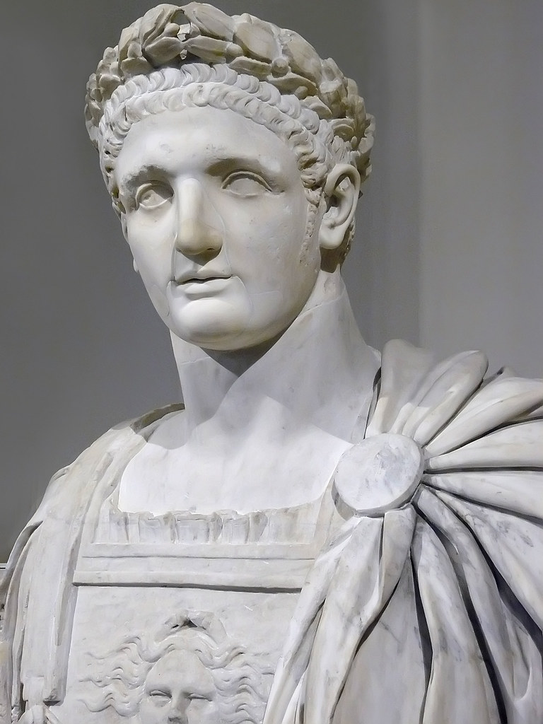 Bust of the Roman Emperor Domitian 1st century CE Marble a photo on