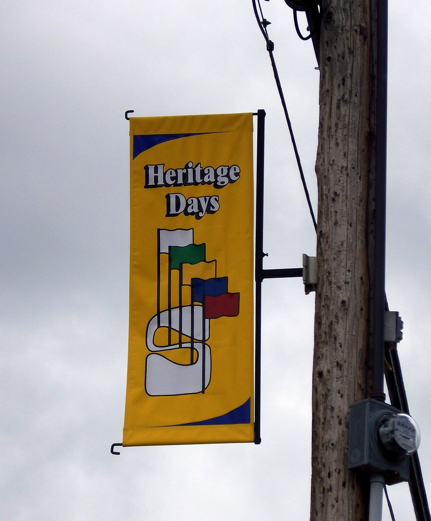 Yellow Stratford Heritage Days Banner. Mark Flickr