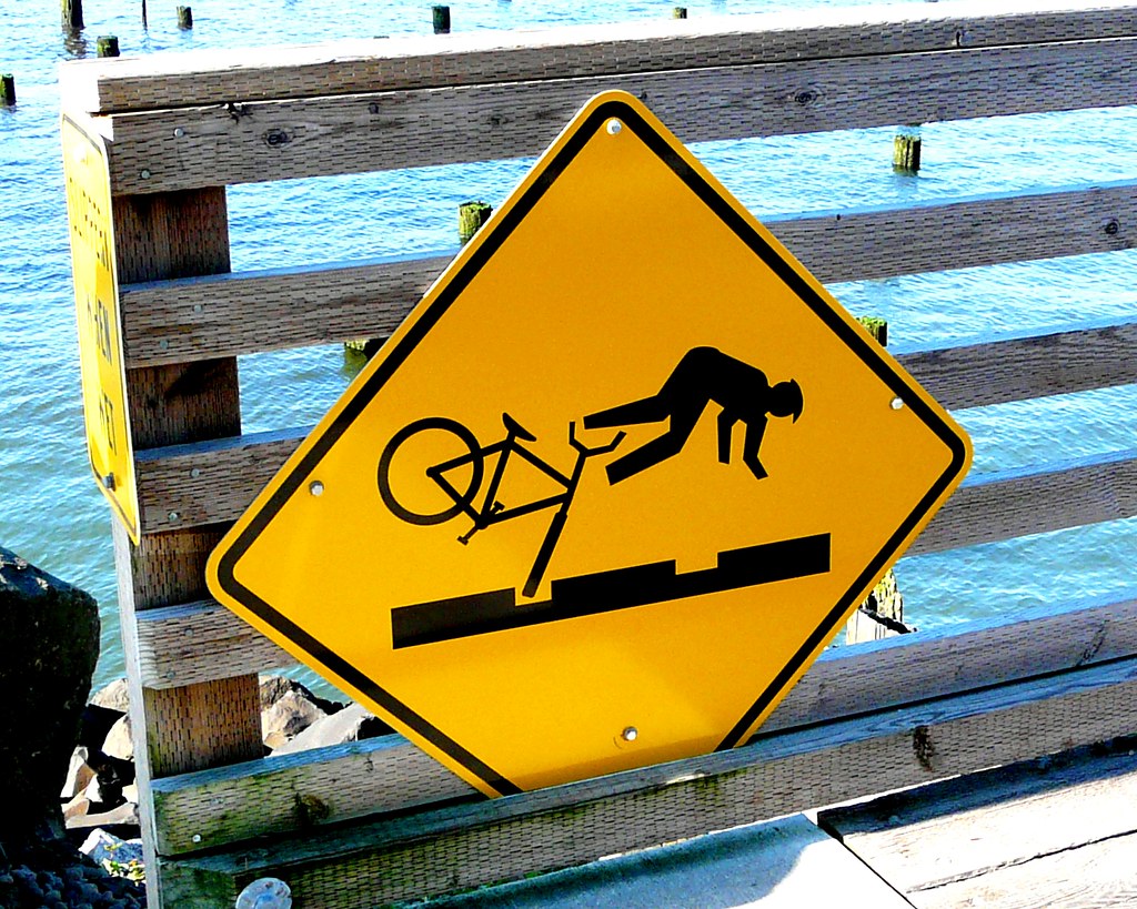 Warning Getting Bicycle Tire Stuck in Tracks May Cause Lo… Flickr