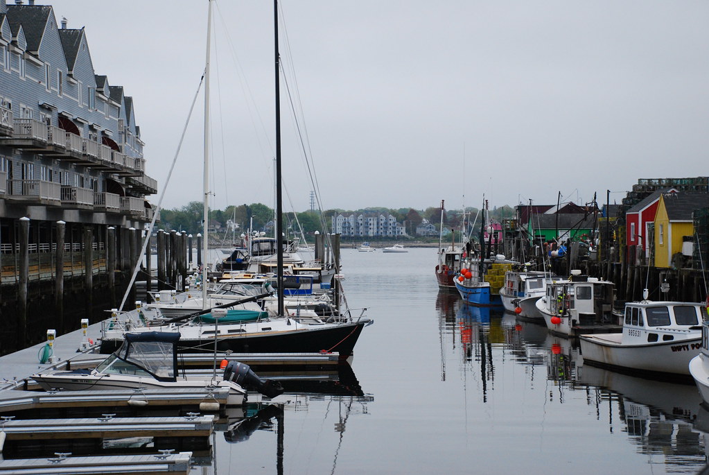 Portland,Maine Harbor Small boats anchored at Portland Har… Flickr