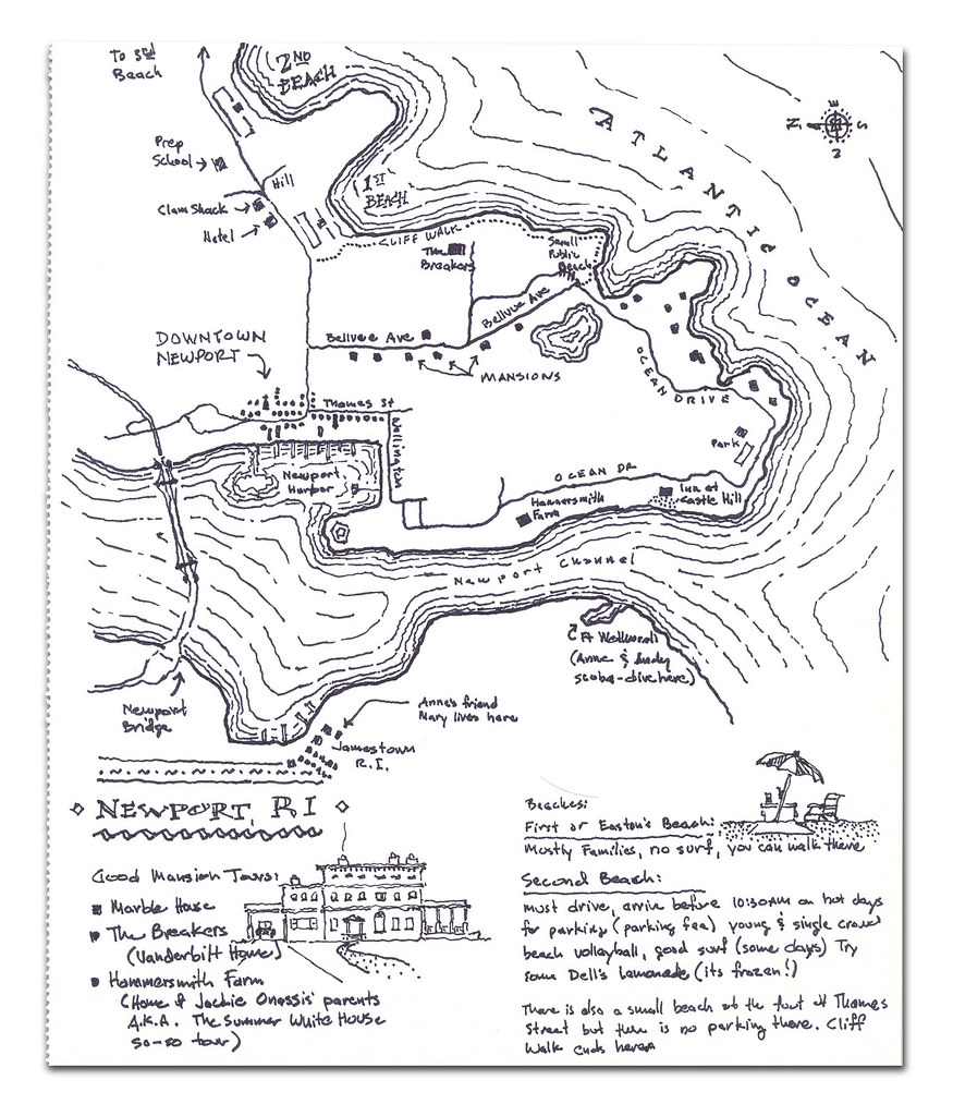 Newport, RI Overview Map (handdrawn) This is a handdrawn… Flickr