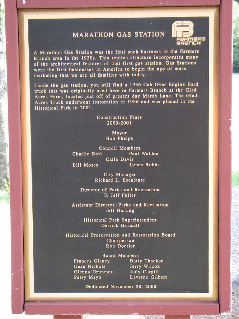 Marathon Gas Station Marathon Gas at Farmer's Branch Histo