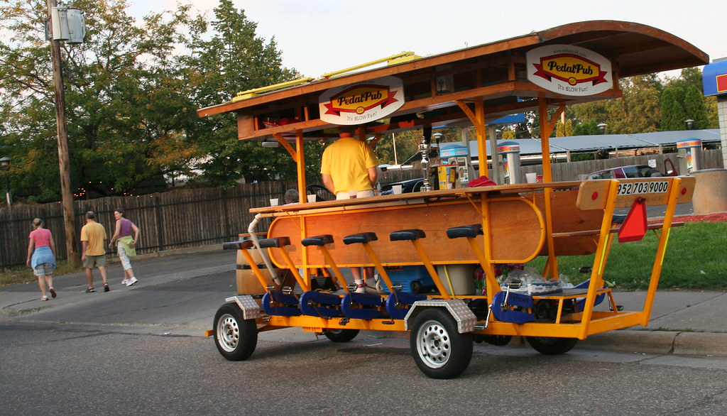 Pedal Pub The Pedal Pub, some sort of roving bar, is seen … Flickr