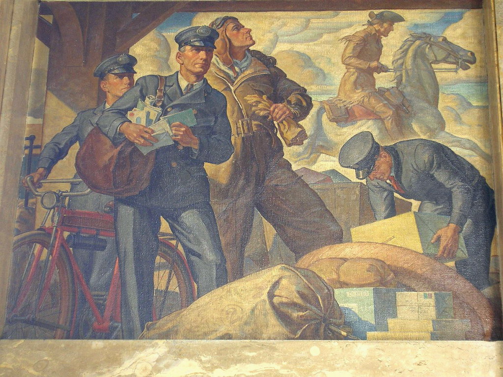 BRIDGEPORT MAIN POST OFFICE WPA MURAL 04 JERRY DOUGHERTY Flickr