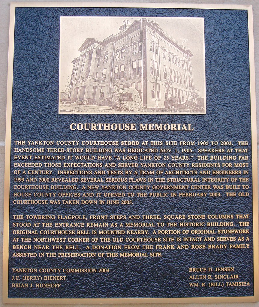 Old Yankton County Courthouse Marker (Yankton, South Dakot… Flickr