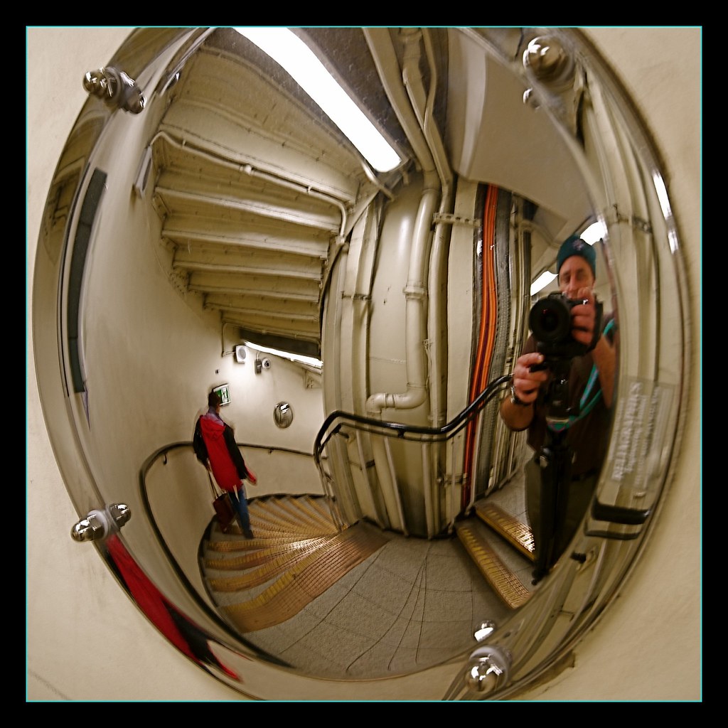 London Tube Stairway Mirror Convex mirror on a stairwell i… Flickr