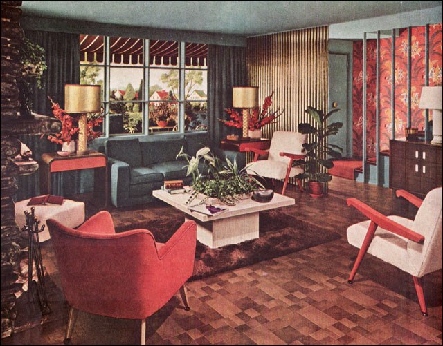 1948 Retro Living Room This Armstrong interior appeared in… Flickr