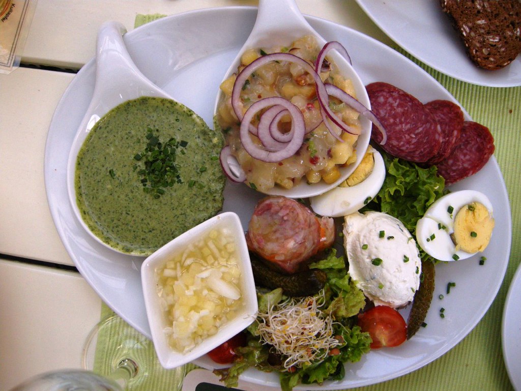 German entree featuring hand cheese melly in.. Flickr