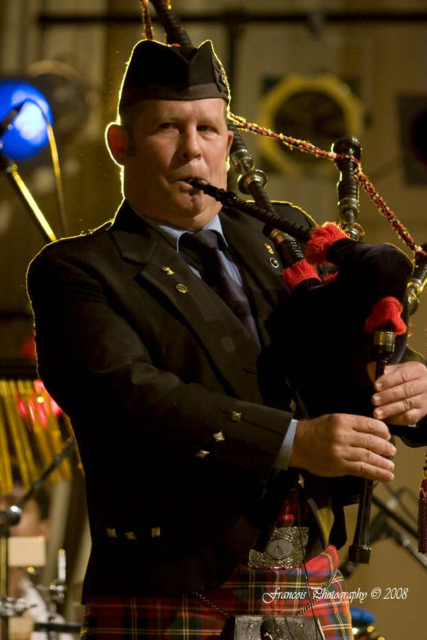 bagpipes bagpipe player at an Andrew Young live concert. Francois