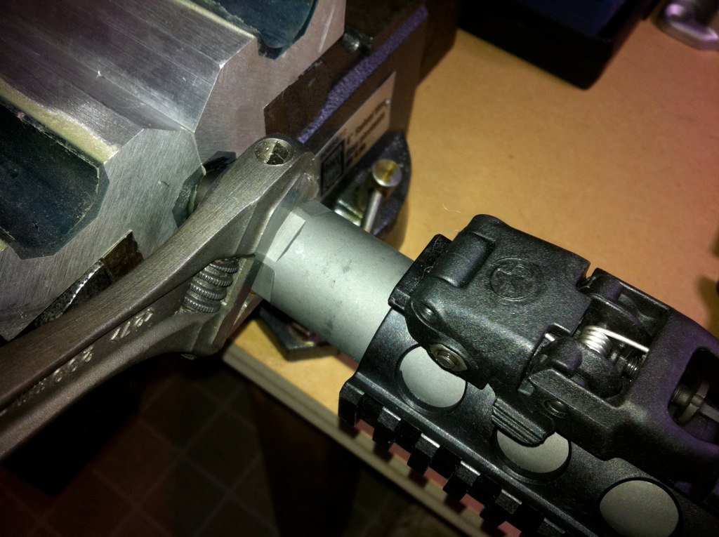 Barrel nut removal The barrel nut being removed using a sh… Flickr